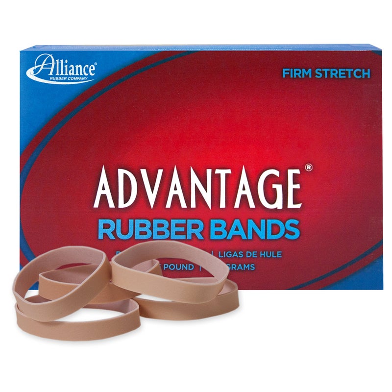 Alliance Rubber 26745 Advantage Rubber Bands Size #74, 1 lb Box Contains Approx. 200 Bands (3 1/2" x 3/8", Natural Crepe) , Beige - Image 1